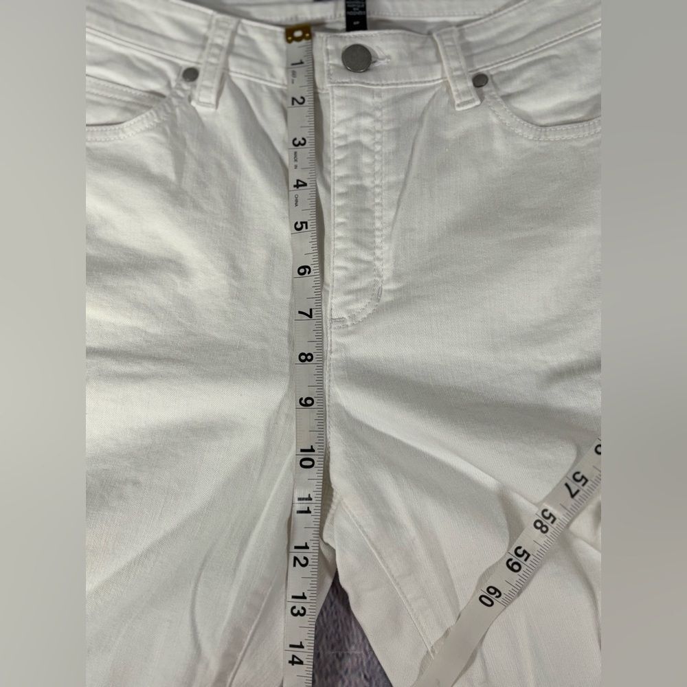 NWT Eileen Fisher Organic Cotton White Crop Slim Fit Modern Classic Jeans 6P - Picture 11 of 13